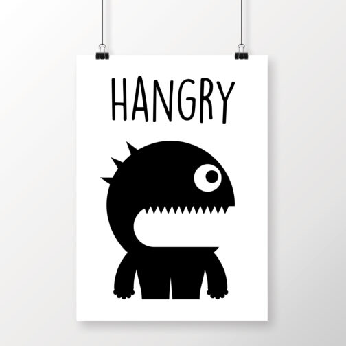 הדפס מפלצת HANGRY